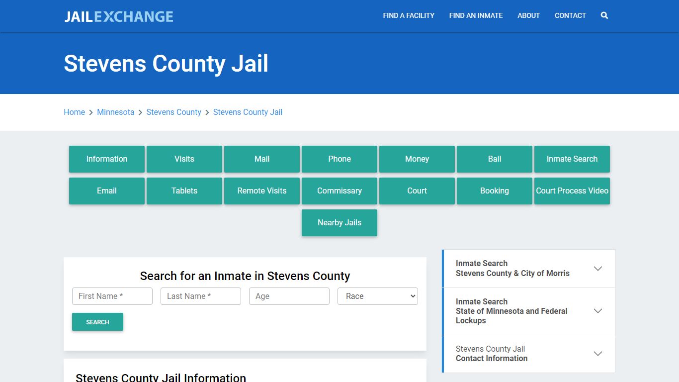 Stevens County Jail Roster Lookup, MN, Inmate Search